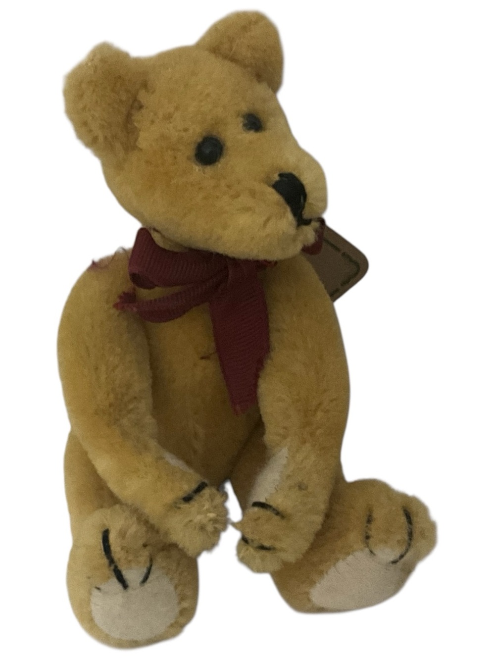 Vintage 1990 Boyds Bears Otto 6” Jointed Wool Teddy Golden Teddy Award Tags